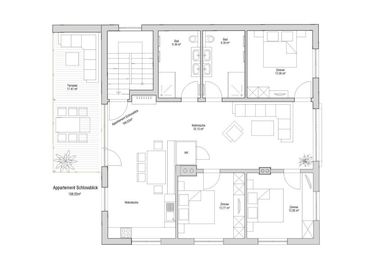 Alpen Apart Heiss - DELUXE XL Apartments Prutz Buitenkant foto